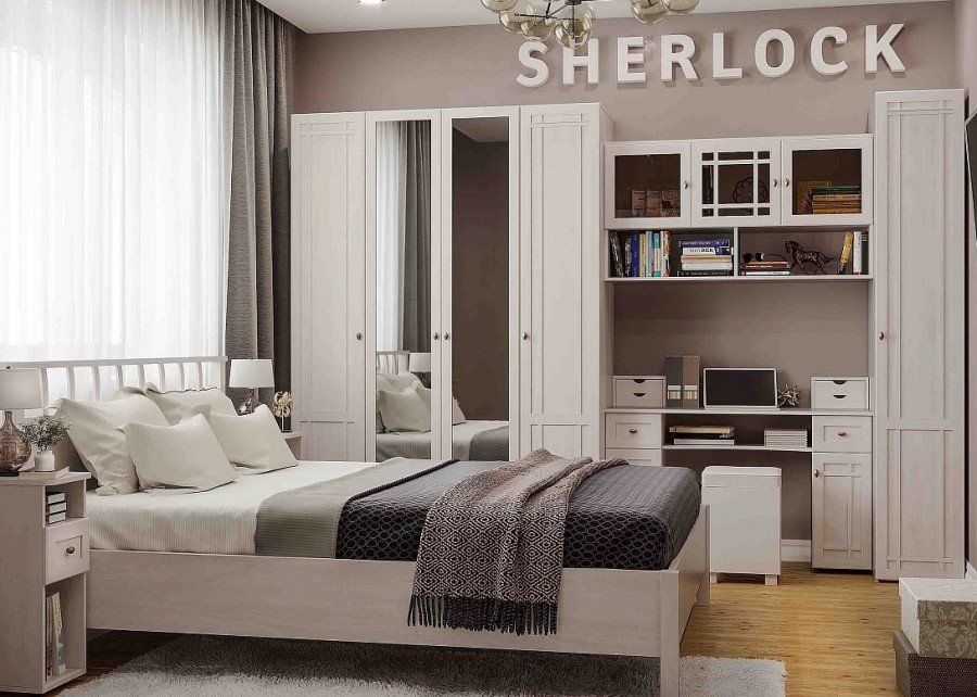 Cпальный гарнитур Sherlock ясень анкор светлый Глазов