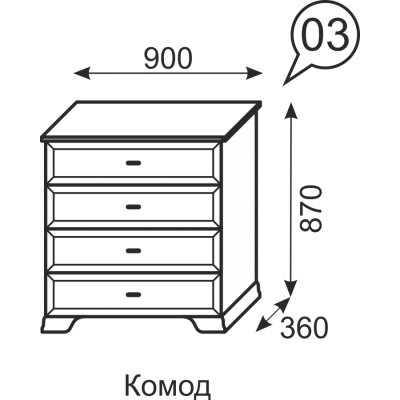Комод Венеция 03