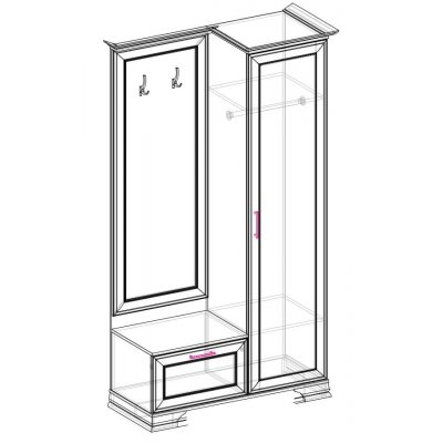 Вешалка комбинированная Каприз левая