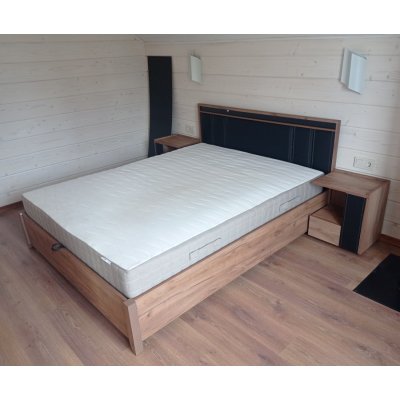 Кровать Nature Люкс с ПМ 160х200 Дуб табачный Craft Глазов фото 8