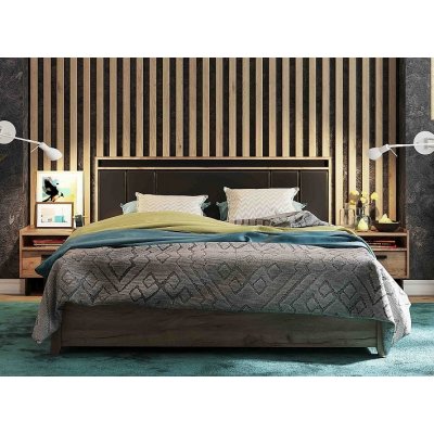 Кровать Nature Люкс с ПМ 160х200 Дуб табачный Craft Глазов фото 9