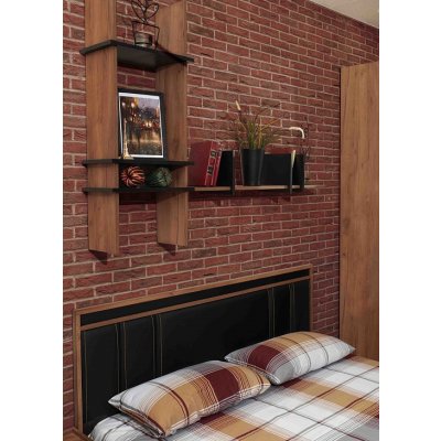Кровать Nature Люкс с ПМ 180х200 Дуб табачный Craft