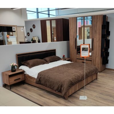 Кровать Nature Люкс с ПМ 180х200 Дуб табачный Craft Глазов фото 10