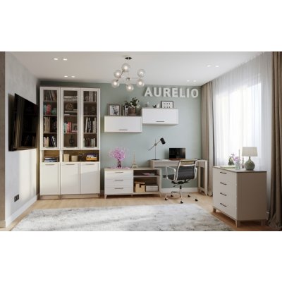 Шкаф для  книг Aurelio 7 Белый
