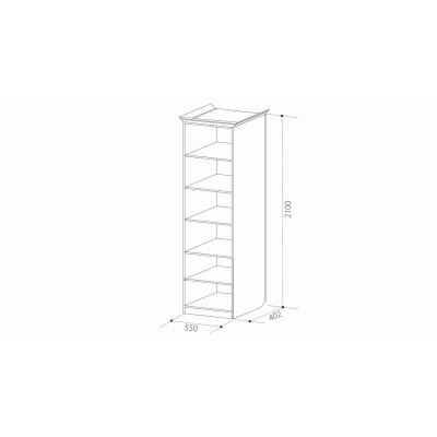 Шкаф-витрина Гармония-7 МЦН 550 ГМ-3