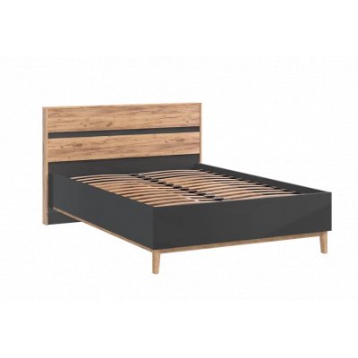 Кровать Кельн 140х200 Дуб Крафт/Графит