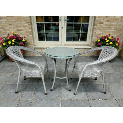 Кофейный комплект из искусственного ротанга DECO Серый