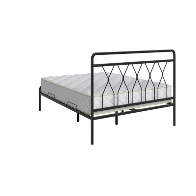 Кровать металлическая Steel 140х200 Черный