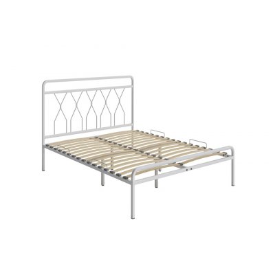 Кровать металлическая Steel 140х200 Белый