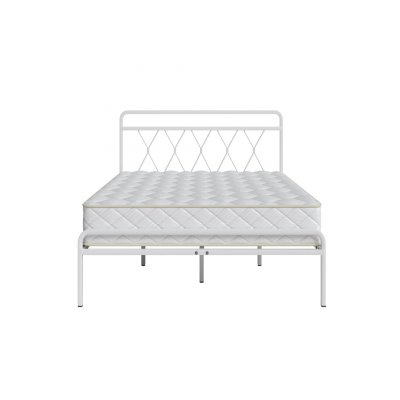 Кровать металлическая Steel 140х200 Белый
