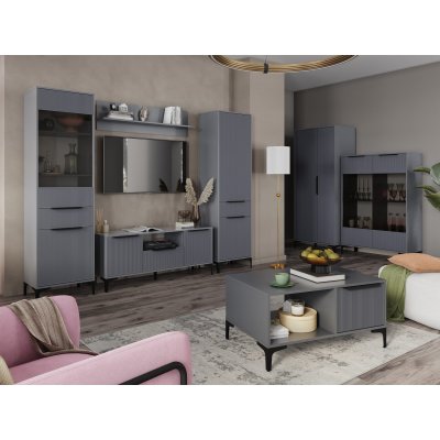 Тумба ТВ Кимберли 1,35 Графит Софт