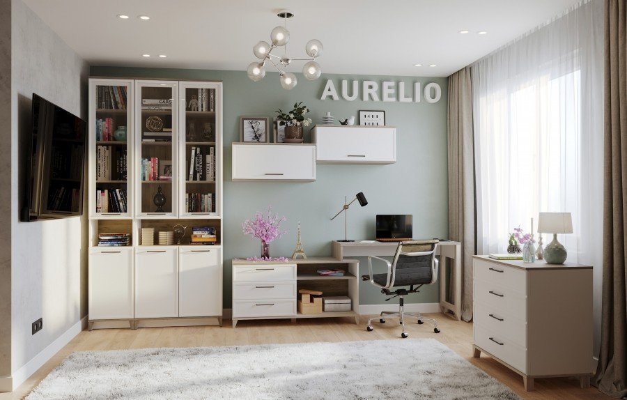 Мебель для кабинета Aurelio Белый Глазов