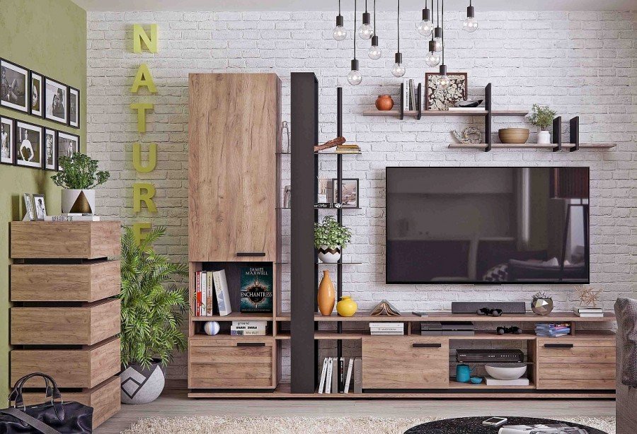 Модульная гостиная Nature Дуб табачный Craft Глазов