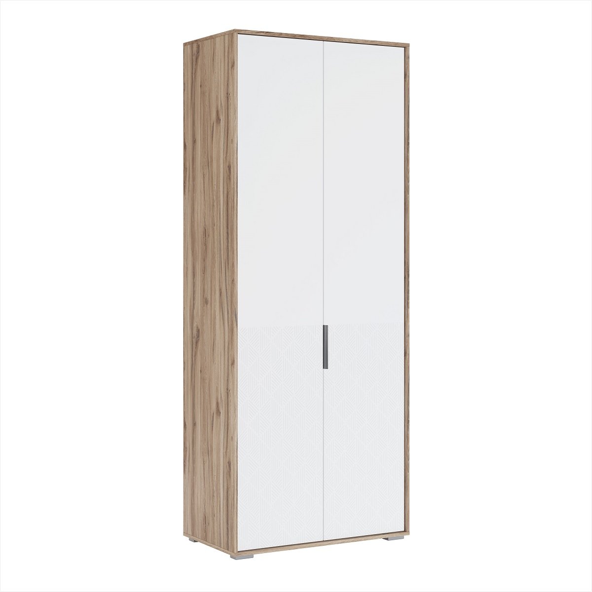 Шкаф 2-х дверный Николь м.6 Дуб Альпийский/Белое сияние Алисия