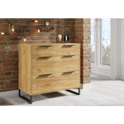 Стиль Комод LOFT КМ-001 Дуб Крафт Золотой