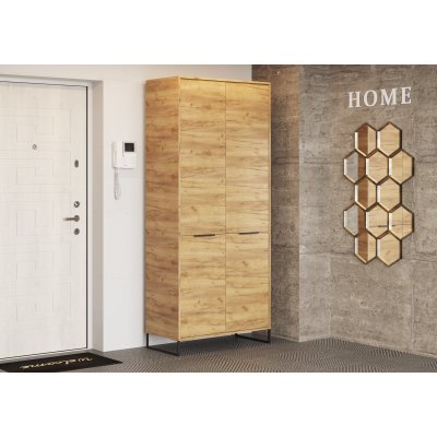 Стиль Шкаф 2-х дверный LOFT ШК-003 Дуб Крафт Золотой