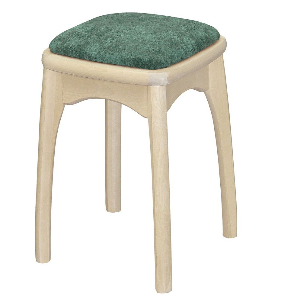 Табурет с фигурной ножкой мягкий бочонок Н лак/FRESCA JUNGLE GREEN Элегия
